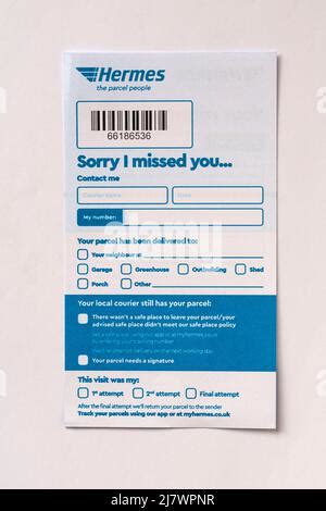 hermes courier missed delivery